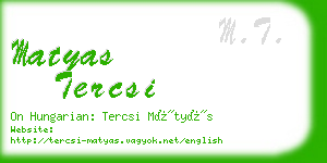matyas tercsi business card